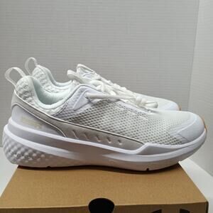 Under Armour Project Rock BSR 5 UA Shoes Women Size 9.5 White Gum Cross Training
